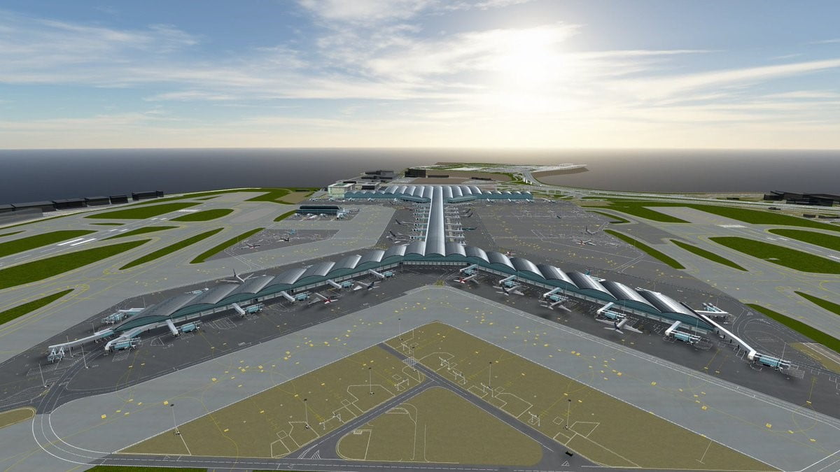 A virtual 3D model of Hong Kong International Airport